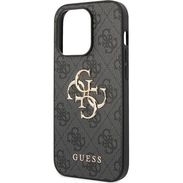 Guess Guess GUHCP15X4GMGGR iPhone 15 Pro Max 6.7" szary/grey hardcase 4G Big Metal Logo