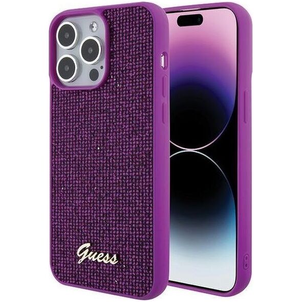Guess Guess GUHCP15XPMSDGSF iPhone 15 Pro Max 6.7" fuksja/fuschia hardcase Disco Metal Script