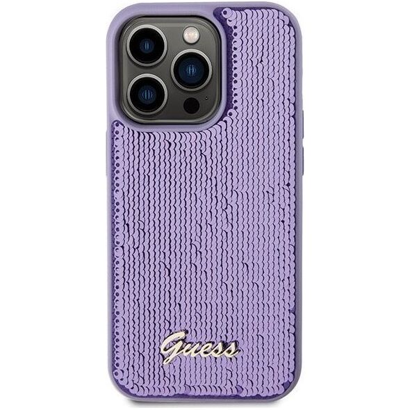 Guess Guess GUHCP15XPSFDGSU iPhone 15 Pro Max 6.7" fioletowy/purple hardcase Sequin Script Metal