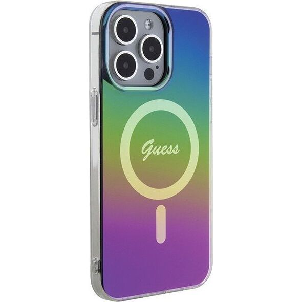 Guess Guess GUHMP15LHITSK iPhone 15 Pro 6.1" wielokolorowy/rainbow hardcase IML Iridescent MagSafe
