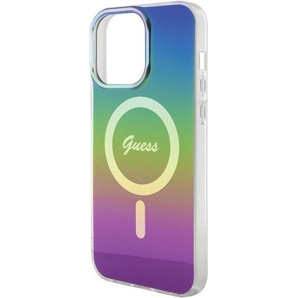 Guess Guess GUHMP15LHITSK iPhone 15 Pro 6.1" wielokolorowy/rainbow hardcase IML Iridescent MagSafe