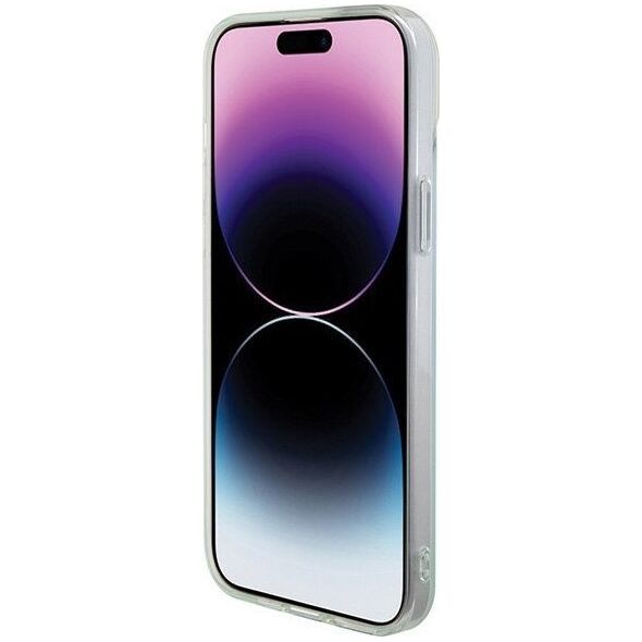 Guess Guess GUHMP15LHITSQ iPhone 15 Pro 6.1" turkusowy/turquoise hardcase IML Iridescent MagSafe