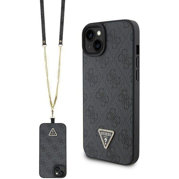 Guess Guess GUHCP15MP4TDSCPK iPhone 15 Plus 6.7" czarny/black hardcase Crossbody 4G Metal Logo