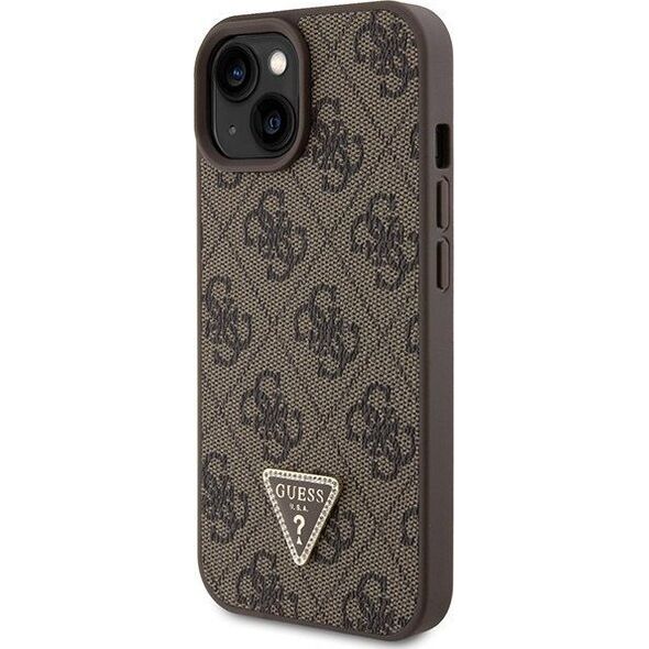 Guess Guess GUHCP15SP4TDSCPW iPhone 15 6.1" brązowy/brown hardcase Crossbody 4G Metal Logo