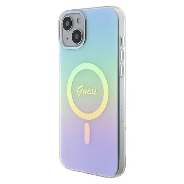 Guess Guess GUHMP15MHITSQ iPhone 15 Plus 6.7" turkusowy/turquoise hardcase IML Iridescent MagSafe