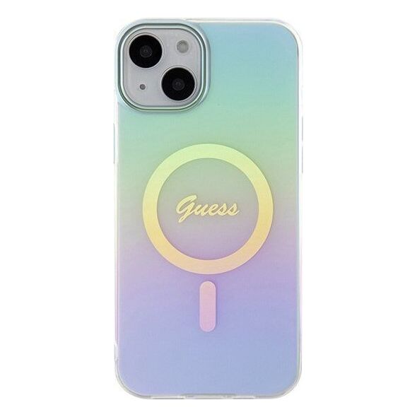 Guess Guess GUHMP15MHITSQ iPhone 15 Plus 6.7" turkusowy/turquoise hardcase IML Iridescent MagSafe