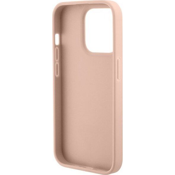 Guess Guess GUHCP15XPCRTHCP iPhone 15 Pro Max różowy/pink hardcase Croco Triangle Metal Logo
