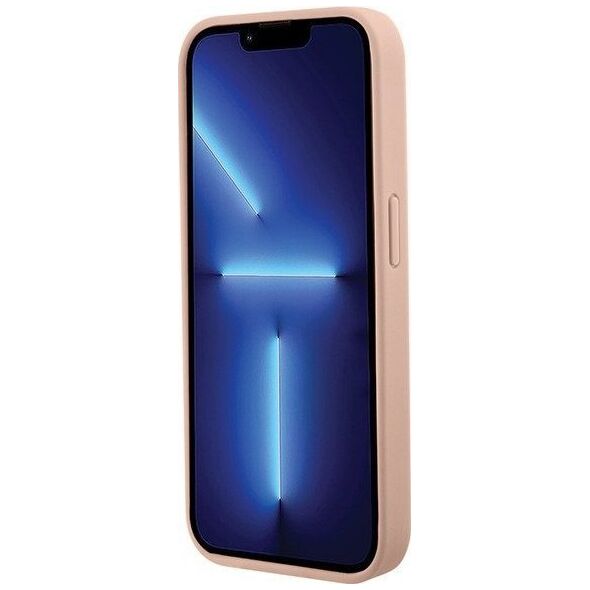 Guess Guess GUHCP15XPCRTHCP iPhone 15 Pro Max różowy/pink hardcase Croco Triangle Metal Logo