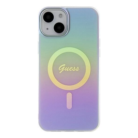 Guess Guess GUHMP15SHITSU iPhone 15 6.1" fioletowy/purple hardcase IML Iridescent MagSafe