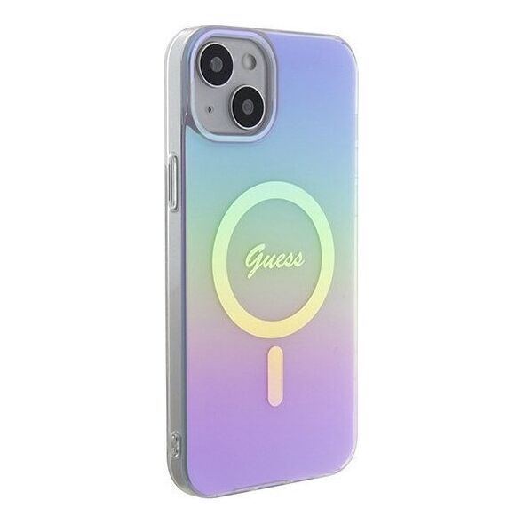 Guess Guess GUHMP15SHITSU iPhone 15 6.1" fioletowy/purple hardcase IML Iridescent MagSafe