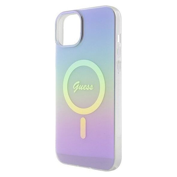 Guess Guess GUHMP15SHITSU iPhone 15 6.1" fioletowy/purple hardcase IML Iridescent MagSafe