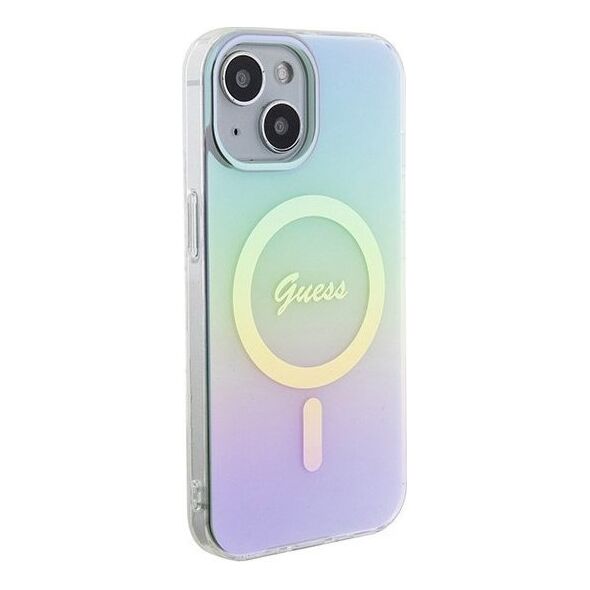 Guess Guess GUHMP15SHITSQ iPhone 15 6.1" turkusowy/turquoise hardcase IML Iridescent MagSafe