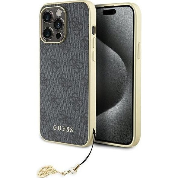 Guess Guess GUHCP15XGF4GGR iPhone 15 Pro Max 6.7" szary/grey hardcase 4G Charms Collection