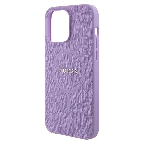 Guess Guess GUHMP15LPSAHMCU iPhone 15 Pro 6.1" fioletowy/purple hardcase Saffiano MagSafe