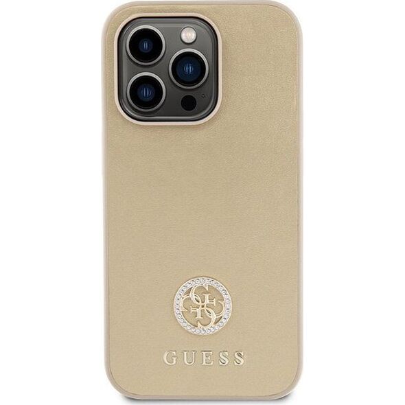 Guess Guess GUHCP15XPS4DGPD iPhone 15 Pro Max 6.7" złoty/gold hardcase Strass Metal Logo