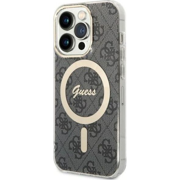 Guess Guess GUHMP14LH4STK iPhone 14 Pro 6.1" czarny/black hardcase 4G MagSafe