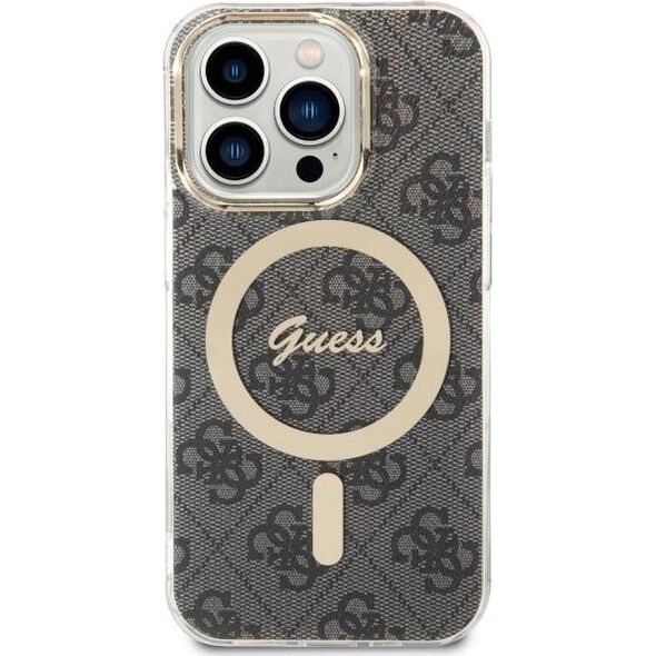 Guess Guess GUHMP14LH4STK iPhone 14 Pro 6.1" czarny/black hardcase 4G MagSafe