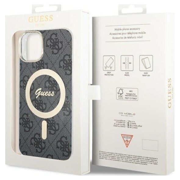Guess Guess GUHMP14SH4STK iPhone 14 6.1" czarny/black hardcase 4G MagSafe