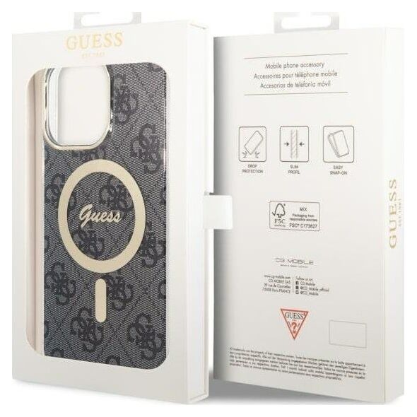 Guess Guess GUHMP14XH4STK iPhone 14 Pro Max 6.7" czarny/black hardcase 4G MagSafe