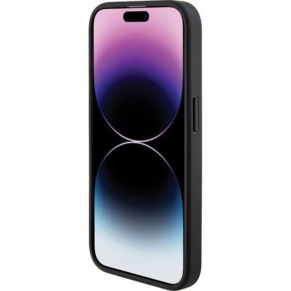 Guess Guess GUHCP15LPGS4TDK iPhone 15 Pro 6.1" czarny/black hardcase Grip Stand 4G Triangle Strass