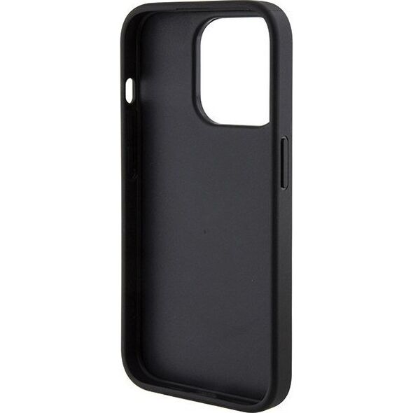 Guess Guess GUHCP15LPGS4TDK iPhone 15 Pro 6.1" czarny/black hardcase Grip Stand 4G Triangle Strass