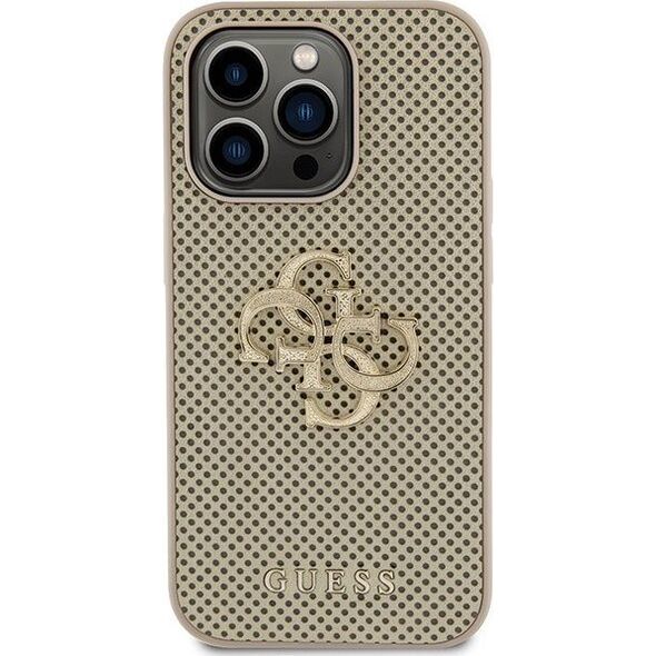 Guess Guess GUHCP15LPSP4LGD iPhone 15 Pro 6.1" złoty/gold hardcase Perforated 4G Glitter