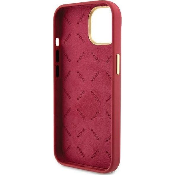 Guess Guess GUHCP15SSMBSLM iPhone 15 6.1" magenta hardcase Silicone Script Metal Logo & Frame