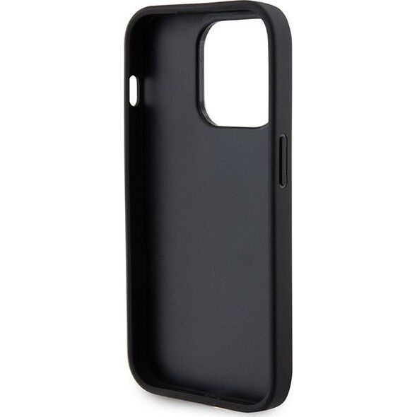 Guess Guess GUHCP15XPSP4LGK iPhone 15 Pro Max 6.7" czarny/black hardcase Leather Perforated 4G Glitter Logo