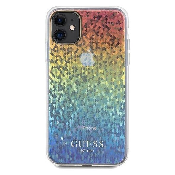 Guess Guess GUHCN61HDECMI iPhone 11 / Xr 6.1" wielokolorowy hardcase IML Faceted Mirror Disco Iridescent