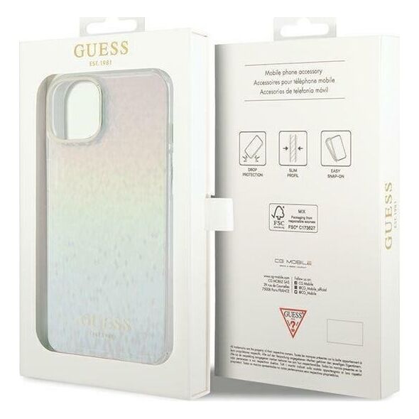 Guess Guess GUHCP12MHDECMI iPhone 12/12 Pro 6.1" wielokolorowy hardcase IML Faceted Mirror Disco Iridescent