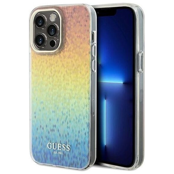 Guess Guess GUHCP13LHDECMI iPhone 13 Pro / 13 wielokolorowy hardcase IML Faceted Mirror Disco Iridescent