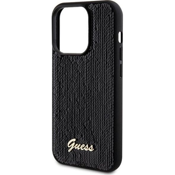 Guess Guess GUHCP13LPSFDGSK iPhone 13 Pro / 13 6.1" czarny/black hardcase Sequin Script Metal