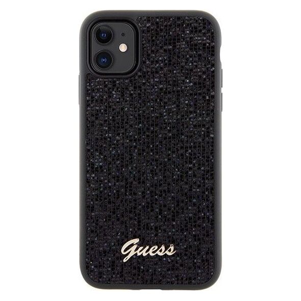 Guess Guess GUHCN61PMSDGSK iPhone 11 / Xr 6.1" czarny/black hardcase Disco Metal Script