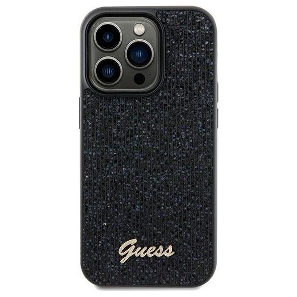 Guess Guess GUHCP13LPMSDGSK iPhone 13 Pro / 13 6.1" czarny/black hardcase Disco Metal Script