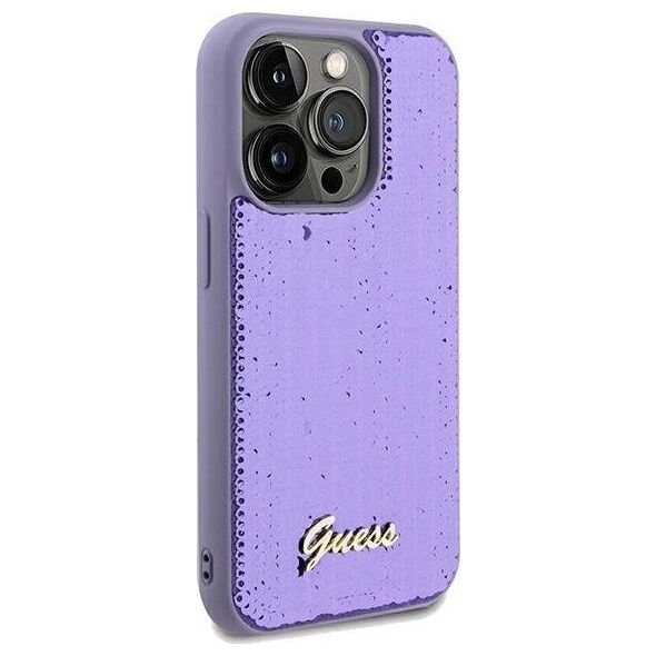 Guess Guess GUHCP13XPSFDGSU iPhone 13 Pro Max 6.7" fioletowy/purple hardcase Sequin Script Metal