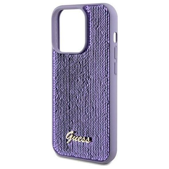 Guess Guess GUHCP13XPSFDGSU iPhone 13 Pro Max 6.7" fioletowy/purple hardcase Sequin Script Metal
