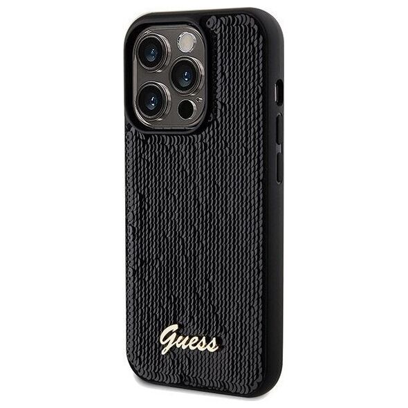 Guess Guess GUHCP14XPSFDGSK iPhone 14 Pro Max 6.7" czarny/black hardcase Sequin Script Metal