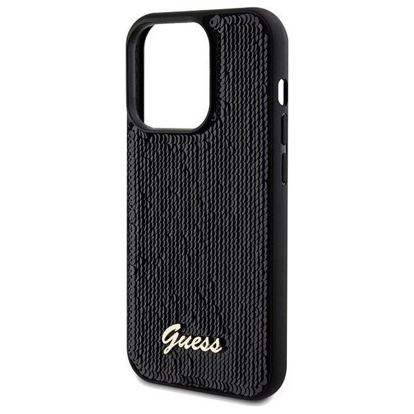 Guess Guess GUHCP14XPSFDGSK iPhone 14 Pro Max 6.7" czarny/black hardcase Sequin Script Metal