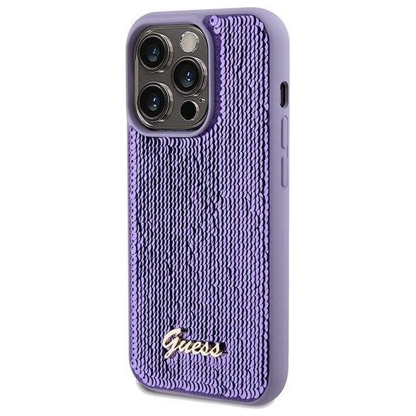 Guess Guess GUHCP14XPSFDGSU iPhone 14 Pro Max 6.7" fioletowy/purple hardcase Sequin Script Metal