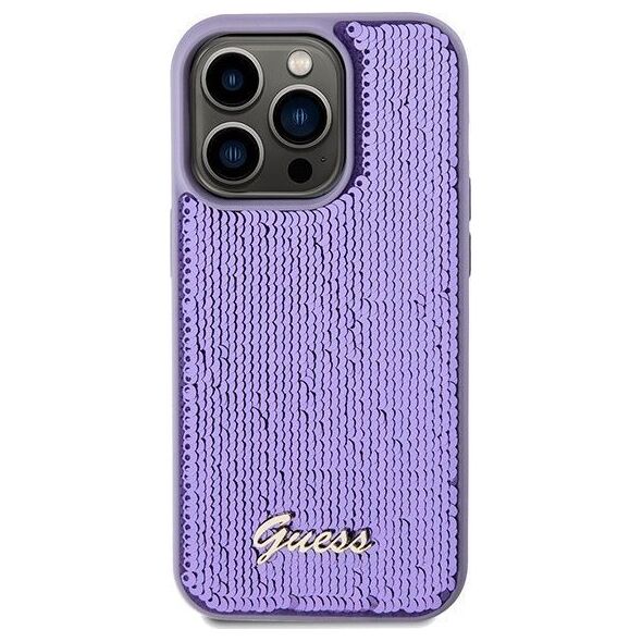 Guess Guess GUHCP14XPSFDGSU iPhone 14 Pro Max 6.7" fioletowy/purple hardcase Sequin Script Metal