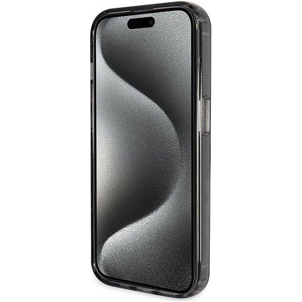 Guess Guess GUHMP14LHRSGSK iPhone 14 Pro 6.1" czarny/black hardcase Ring Stand Script Glitter MagSafe