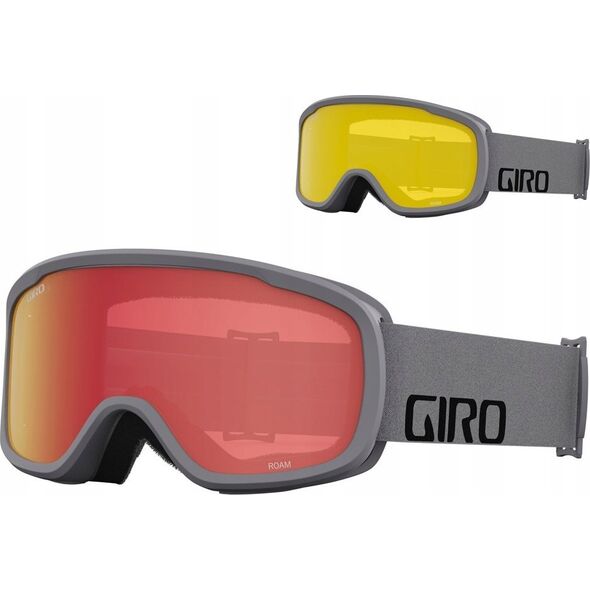 Giro Gogle zimowe GIRO ROAM GREY WORDMARK (szyba AMBER SCARLET 39% S2 + YELLOW 77% S1) (NEW 2023/2024)