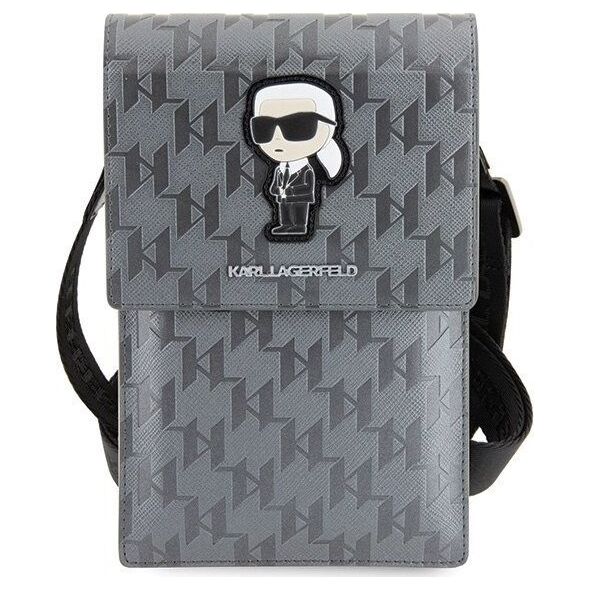 Karl Lagerfeld Karl Lagerfeld Torebka KLWBSAKHPKG srebrny/silver Saffiano Monogram Ikonik