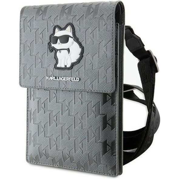 Karl Lagerfeld Karl Lagerfeld Torebka KLWBSAKHPCG srebrny/silver Saffiano Monogram Choupette