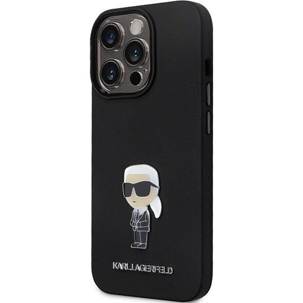 Karl Lagerfeld Karl Lagerfeld KLHCP13XSMHKNPK iPhone 13 Pro Max 6,7" czarny/black Silicone Ikonik Metal Pin