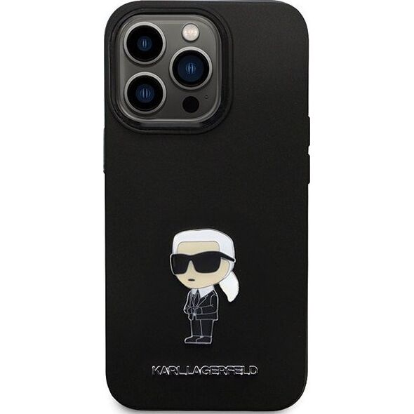 Karl Lagerfeld Karl Lagerfeld KLHCP13XSMHKNPK iPhone 13 Pro Max 6,7" czarny/black Silicone Ikonik Metal Pin