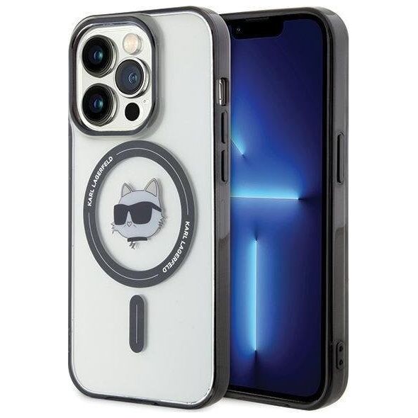 Karl Lagerfeld Karl Lagerfeld KLHMP15LHCHNOTK iPhone 15 Pro 6.1" transparent hardcase IML Choupette`s Head MagSafe