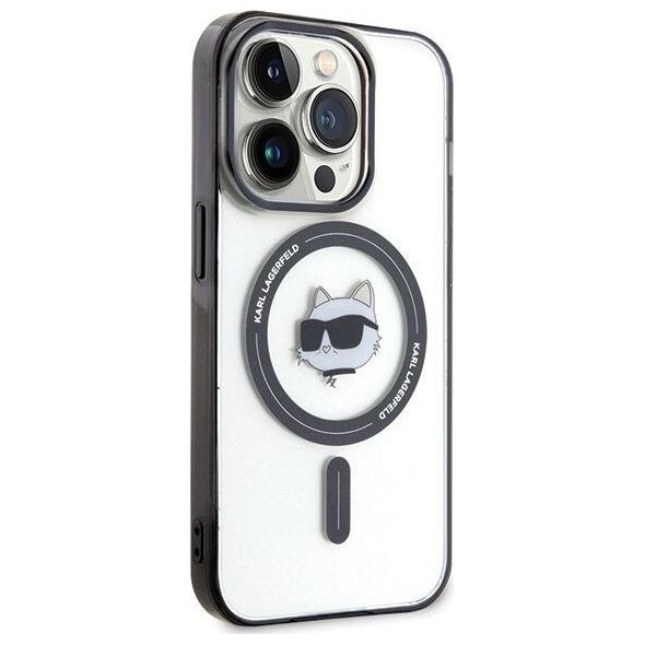 Karl Lagerfeld Karl Lagerfeld KLHMP15LHCHNOTK iPhone 15 Pro 6.1" transparent hardcase IML Choupette`s Head MagSafe