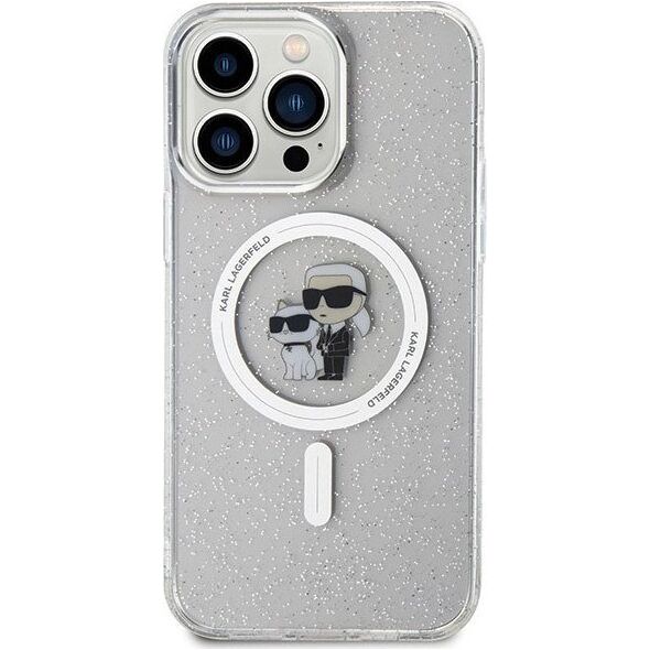 Karl Lagerfeld Karl Lagerfeld KLHMP15XHGKCNOT iPhone 15 Pro Max 6.7" transparent hardcase Karl&Choupette Glitter MagSafe