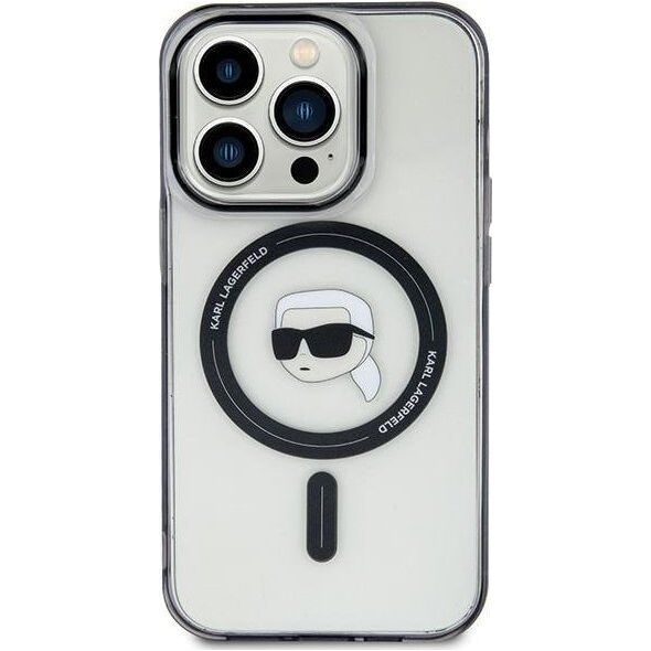 Karl Lagerfeld Karl Lagerfeld KLHMP15MHKHNOTK iPhone 15 Plus 6.7" transparent hardcase IML Karl`s Head MagSafe